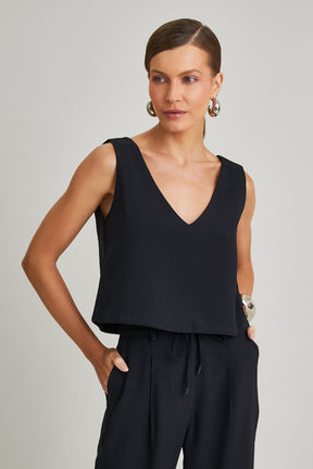 Blusa de Alfaiataria Selena Preto